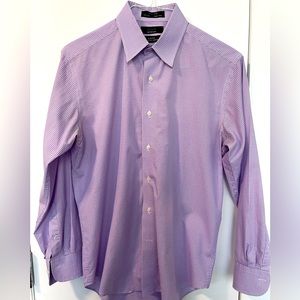 Black Saks Fifth Ave shirt, 15.5, long sleeves, buttons down, slim fit, pre-own